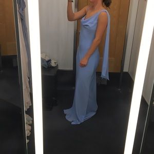 Perry winkle blue one shouldered prom dress💙
